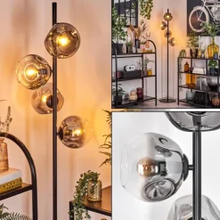 Suspension Verre Fumé-hofstein Ripoll Lampadaire Clair, Fumé, 4 lumières