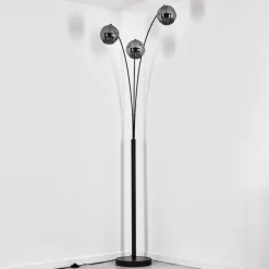 hofstein Ripoll Lampadaire Fumé, 3 lumières