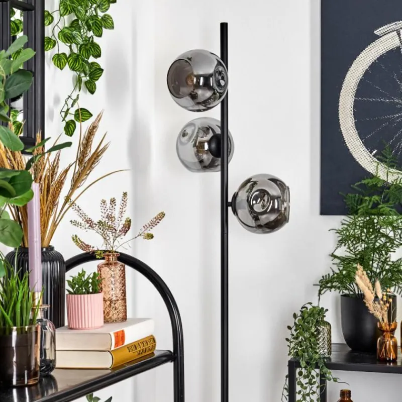 Suspension Verre Fumé-hofstein Ripoll Lampadaire Fumé, 3 lumières