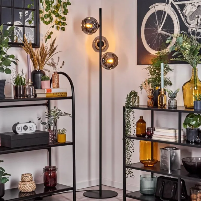 Suspension Verre Fumé-hofstein Ripoll Lampadaire Fumé, 3 lumières