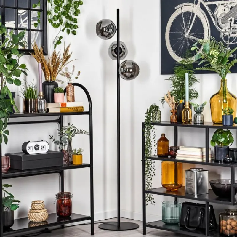 Suspension Verre Fumé-hofstein Ripoll Lampadaire Fumé, 3 lumières