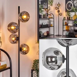 hofstein Ripoll Lampadaire Fumé, 4 lumières