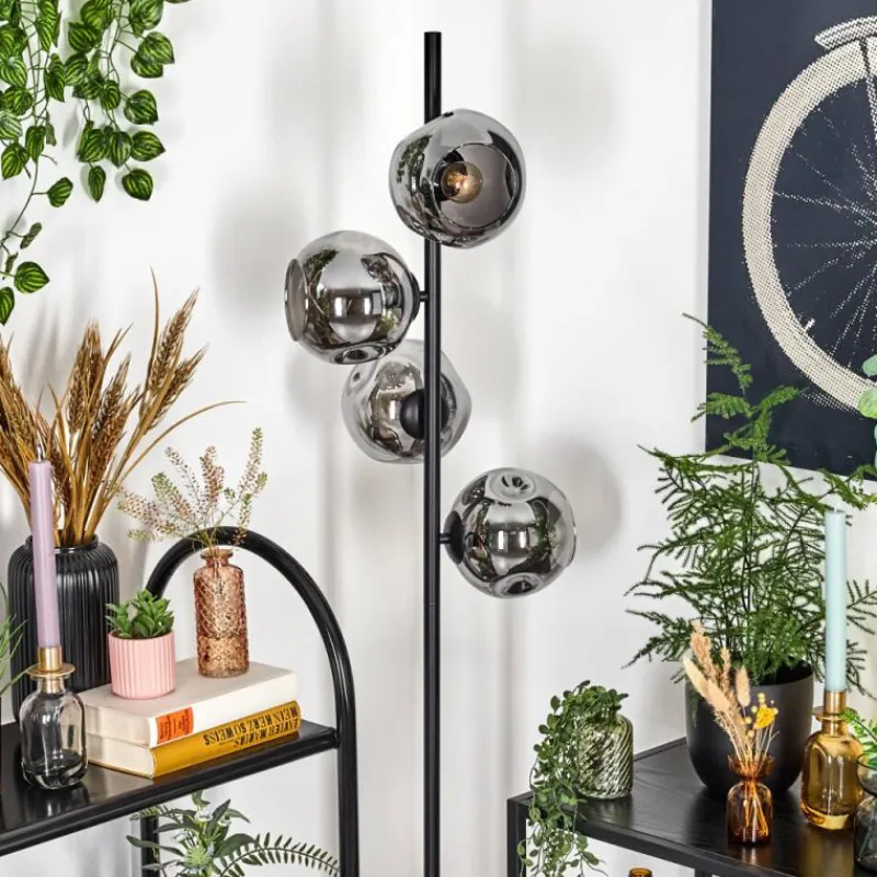 hofstein Ripoll Lampadaire Fumé, 4 lumières