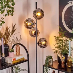 hofstein Ripoll Lampadaire Fumé, 4 lumières