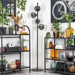 hofstein Ripoll Lampadaire Fumé, 4 lumières