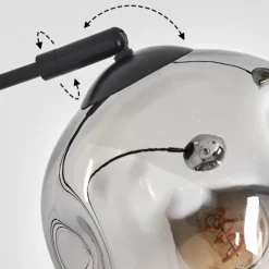 hofstein Ripoll Lampadaire Noir, 3 lumières