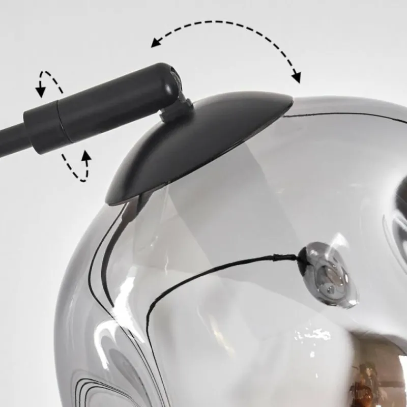 hofstein Ripoll Lampadaire Noir, 3 lumières