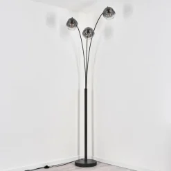 hofstein Ripoll Lampadaire Noir, 3 lumières