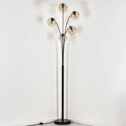 hofstein Ripoll Lampadaire Noir, 5 lumières