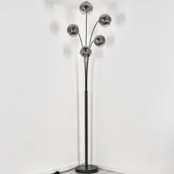 hofstein Ripoll Lampadaire Noir, 5 lumières