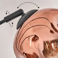 hofstein Ripoll Lampadaire Noir, 5 lumières