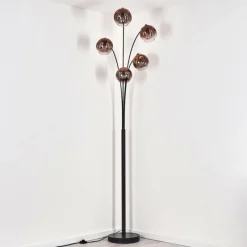 hofstein Ripoll Lampadaire Noir, 5 lumières