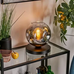 hofstein Ripoll Lampe à poser Chrome, Clair, 1 lumière