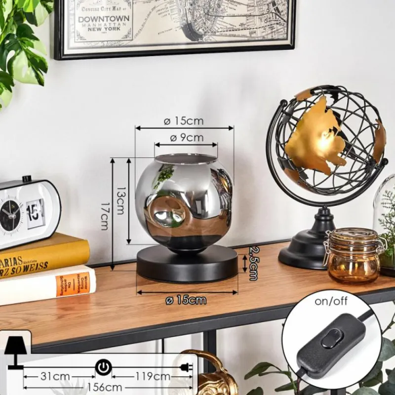 hofstein Ripoll Lampe à poser Noir, 1 lumière