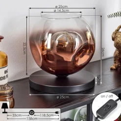 hofstein Ripoll Lampe à poser Noir, 1 lumière