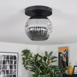 hofstein Ripoll Plafonnier, Boule lumineuse Fumé, 1 lumière