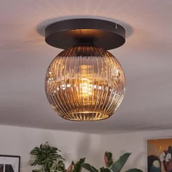 hofstein Ripoll Plafonnier, Boule lumineuse Fumé, 1 lumière