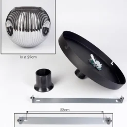 hofstein Ripoll Plafonnier, Boule lumineuse Fumé, 1 lumière