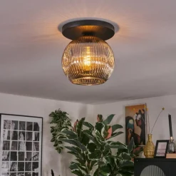 hofstein Ripoll Plafonnier, Boule lumineuse Fumé, 1 lumière