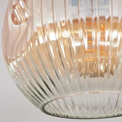 hofstein Ripoll Plafonnier, Boule lumineuse Ambre, Clair, 1 lumière