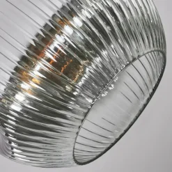 hofstein Ripoll Plafonnier, Boule lumineuse Chrome, Clair, Fumé, 1 lumière