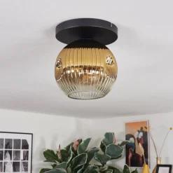 Lampes Dorées-hofstein Ripoll Plafonnier, Boule lumineuse Or, Clair, 1 lumière