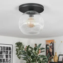 hofstein Ripoll Plafonnier, Boule lumineuse Clair, 1 lumière