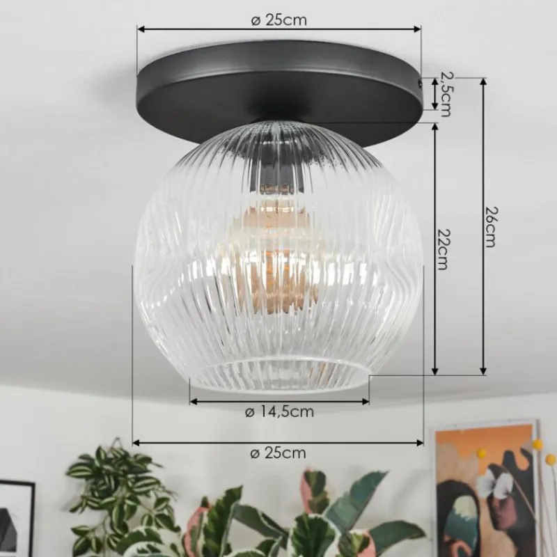 hofstein Ripoll Plafonnier, Boule lumineuse Clair, 1 lumière