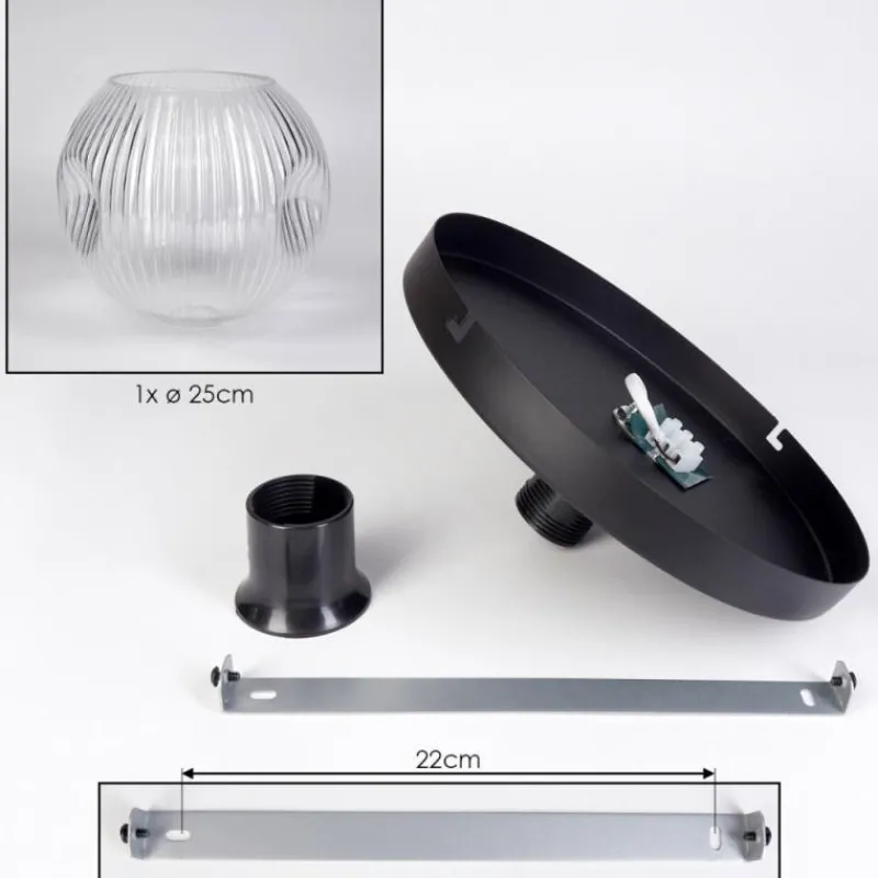 hofstein Ripoll Plafonnier, Boule lumineuse Clair, 1 lumière