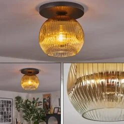 Lampes Dorées-hofstein Ripoll Plafonnier, Boule lumineuse Or, Clair, 1 lumière