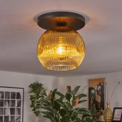 Lampes Dorées-hofstein Ripoll Plafonnier, Boule lumineuse Or, Clair, 1 lumière