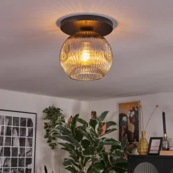hofstein Ripoll Plafonnier, Boule lumineuse Fumé, 1 lumière