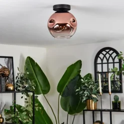 hofstein Ripoll Plafonnier Clair, Cuivré, 1 lumière