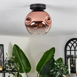 hofstein Ripoll Plafonnier Clair, Cuivré, 1 lumière