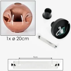 hofstein Ripoll Plafonnier Cuivré, 1 lumière