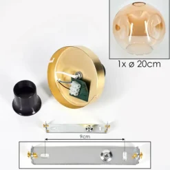 hofstein Ripoll Plafonnier Or, Noir, 1 lumière