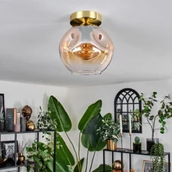 hofstein Ripoll Plafonnier Or, Noir, 1 lumière