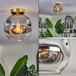 hofstein Ripoll Plafonnier Or, Noir, 1 lumière