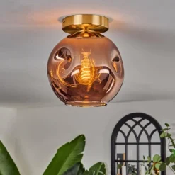 hofstein Ripoll Plafonnier Or, Noir, 1 lumière