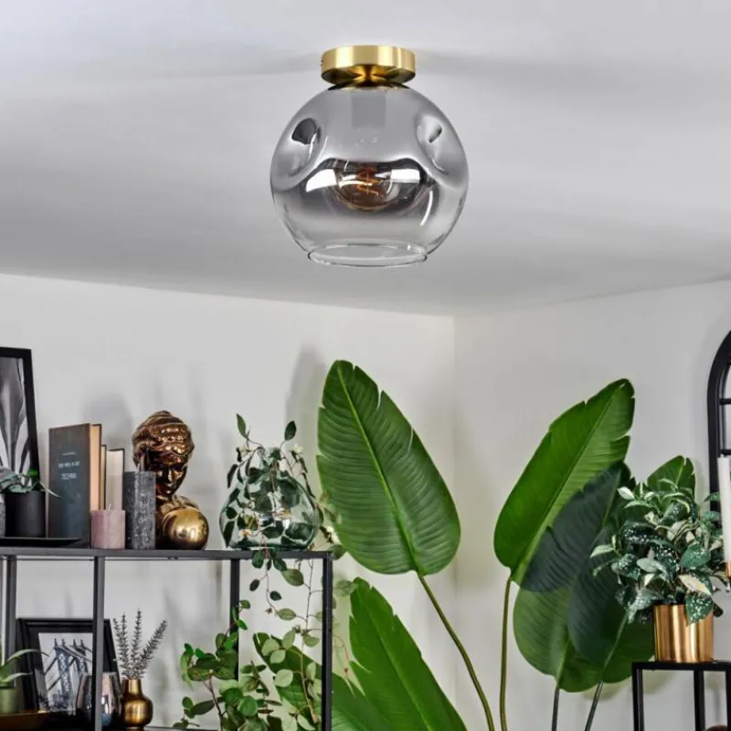 Lampes Dorées-hofstein Ripoll Plafonnier Or, Noir, 1 lumière