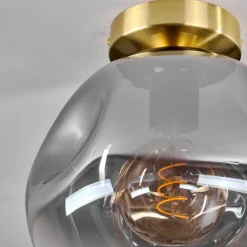 Lampes Dorées-hofstein Ripoll Plafonnier Or, Noir, 1 lumière