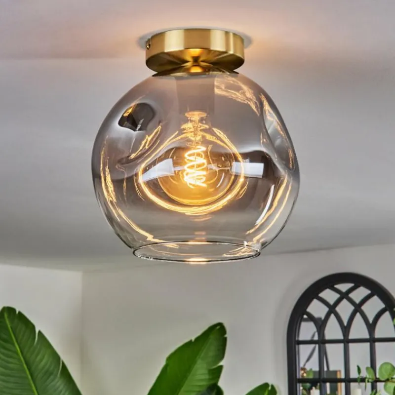 Lampes Dorées-hofstein Ripoll Plafonnier Or, Noir, 1 lumière