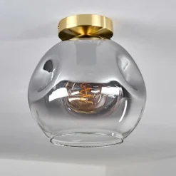 Lampes Dorées-hofstein Ripoll Plafonnier Or, Noir, 1 lumière