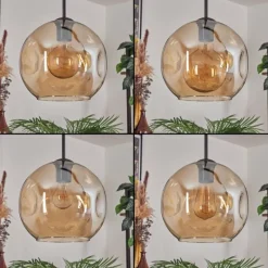 hofstein Ripoll Suspension Ambre, 3 lumières