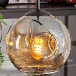 hofstein Ripoll Suspension Ambre, 3 lumières