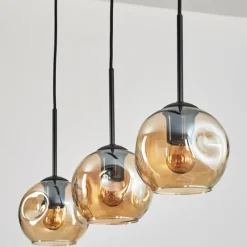 hofstein Ripoll Suspension Ambre, 3 lumières