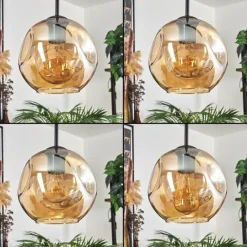 hofstein Ripoll Suspension Ambre, 3 lumières