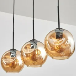 hofstein Ripoll Suspension Ambre, 3 lumières