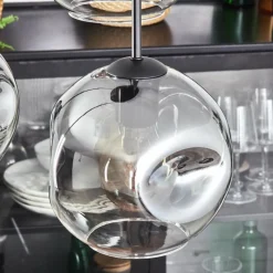 Suspension Verre Fumé-hofstein Ripoll Suspension, Boule lumineuse, Suspension Clair, Fumé, 4 lumières