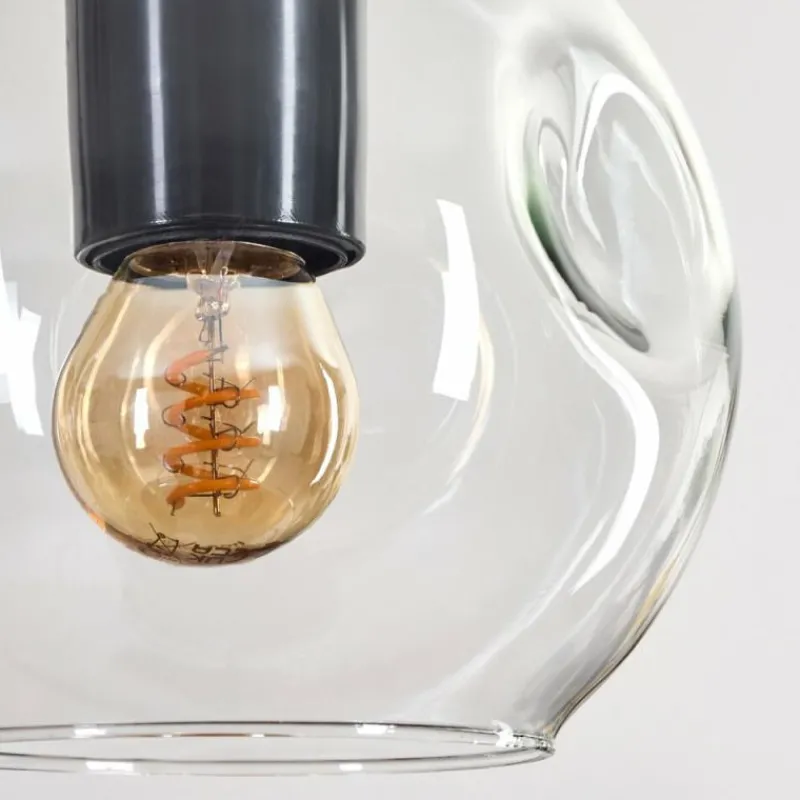 hofstein Ripoll Suspension, Boule lumineuse, Suspension Écru, Noir, 5 lumières